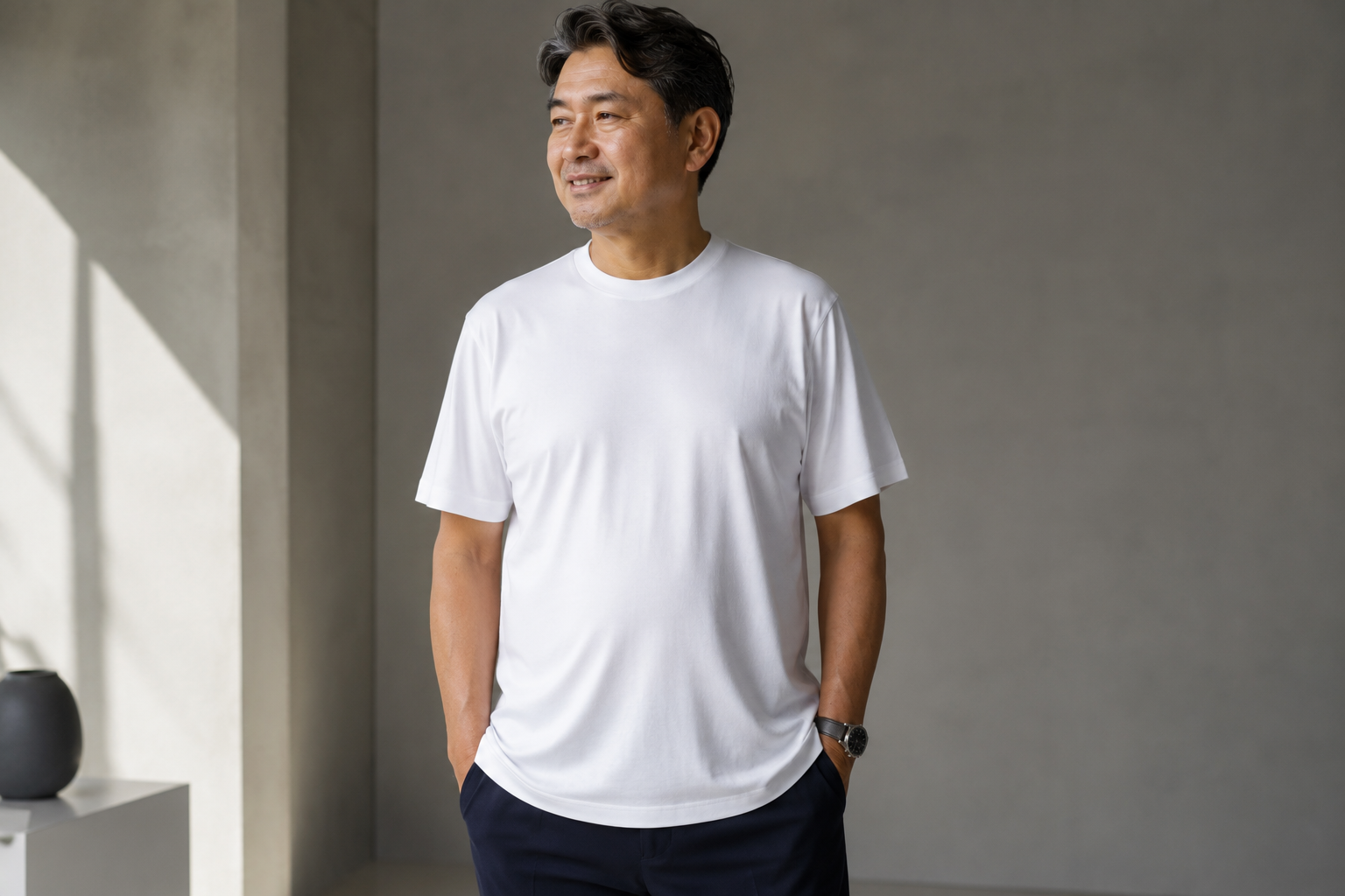着用写真 白Tシャツ